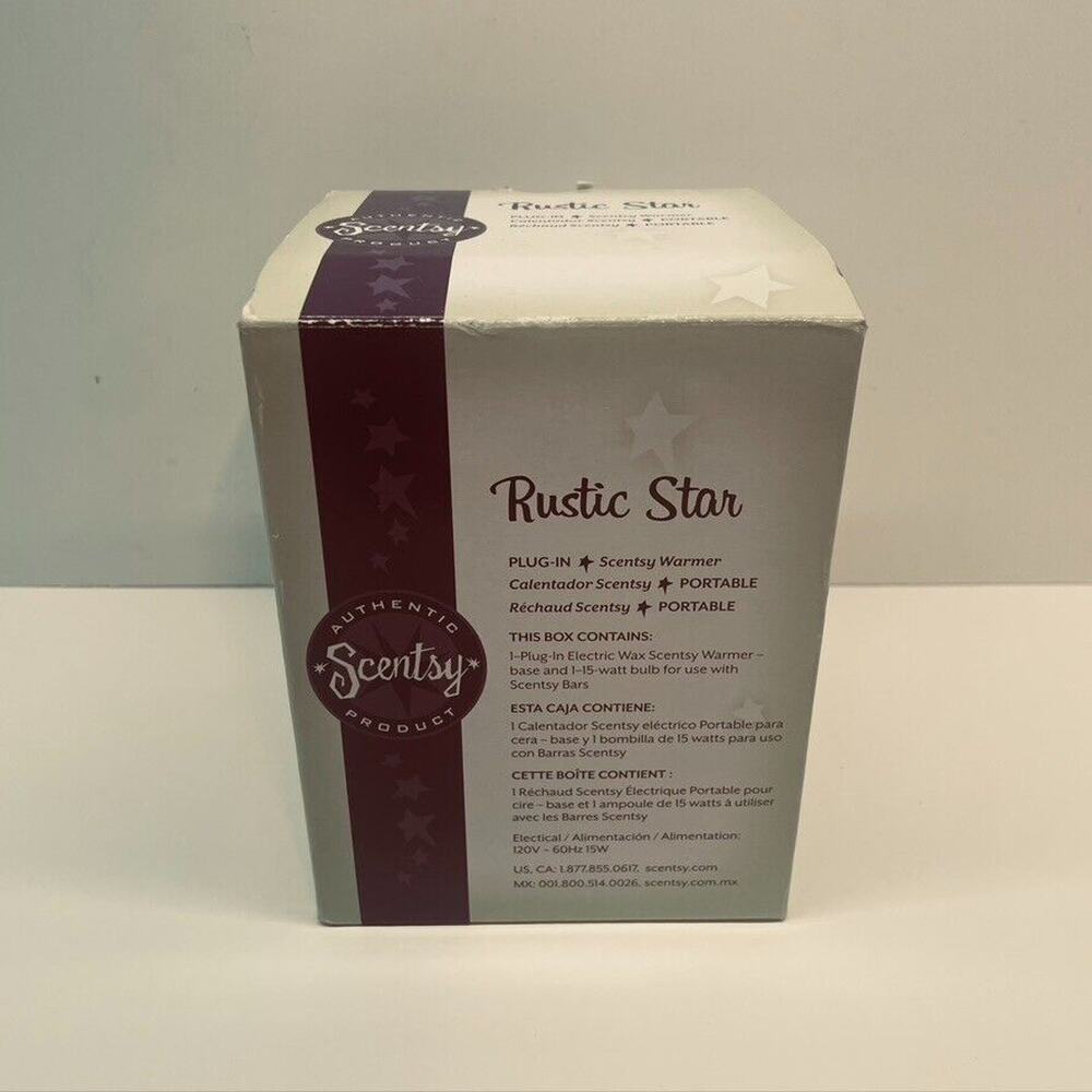 Scentsy Rustic Star Plug In Electric Wax Scentsy Warmer Retired NEW